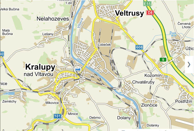 mapa Kralupy